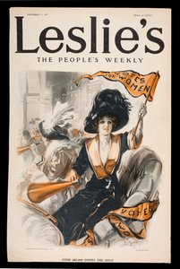 أصوات للنساء ، الغلاف الأمامي لـ Leslies The Peoples Weekly ، 7 نوفمبر 1912 بواسطة باتريك جيه. موناهان